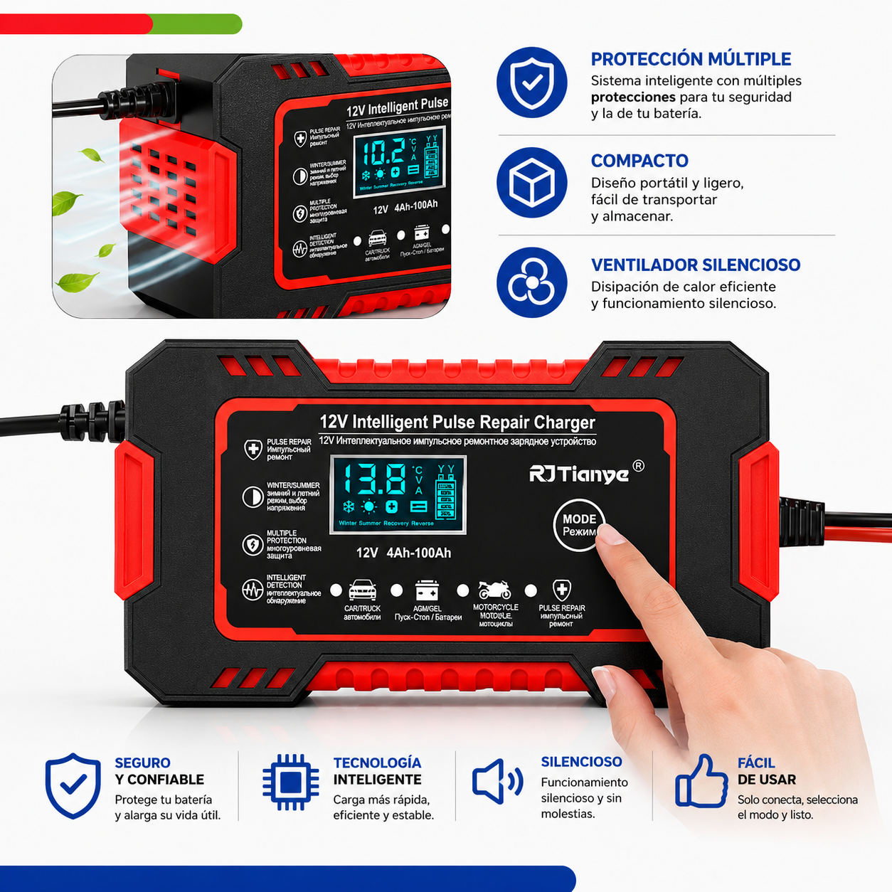 Cargador Inteligente para Batería 12V | Recupera y Protege tu Vehículo